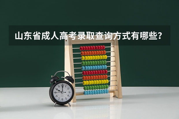 山东省成人高考录取查询方式有哪些?