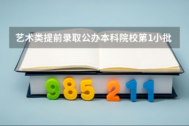 艺术类提前录取公办本科院校第1小批 是什么意思,有什么用
