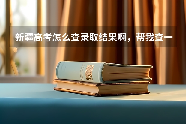 新疆高考怎么查录取结果啊,帮我查一下我的09高考录取吧,感激涕零!!