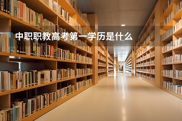 中职职教高考第一学历是什么