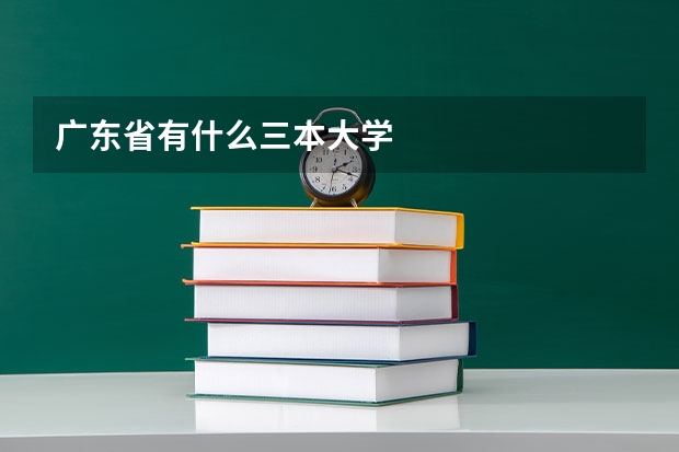 广东省有什么三本大学