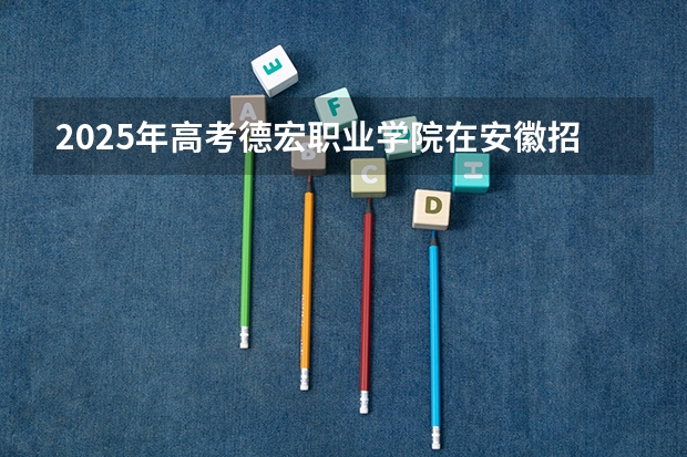 2025年高考德宏职业学院在安徽招生计划