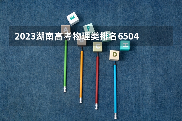2023湖南高考物理类排名65045的考生报什么大学 大学往年录取分数线