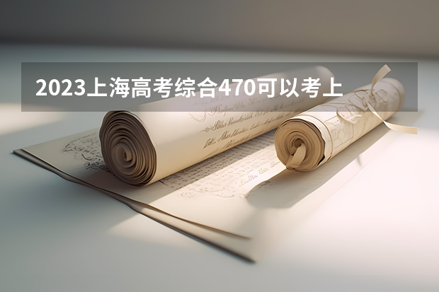 2023上海高考综合470可以考上什么大学