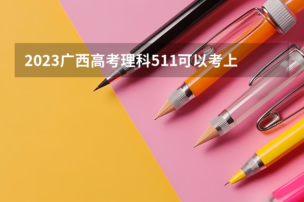 2023广西高考理科511可以考上什么大学