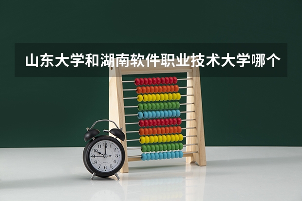 山东大学和湖南软件职业技术大学哪个更好 历年录取分数线对比